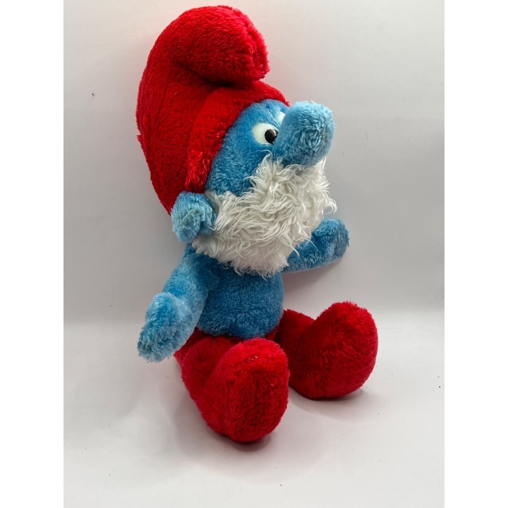 Vintage 1979 Smurf Plush Toy Dakin Red Hat White Hair Collectible